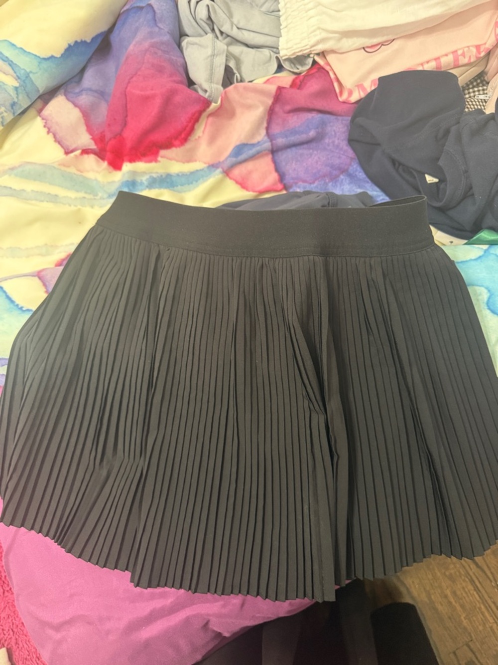 Old Navy Black Pleated Mini Skirt